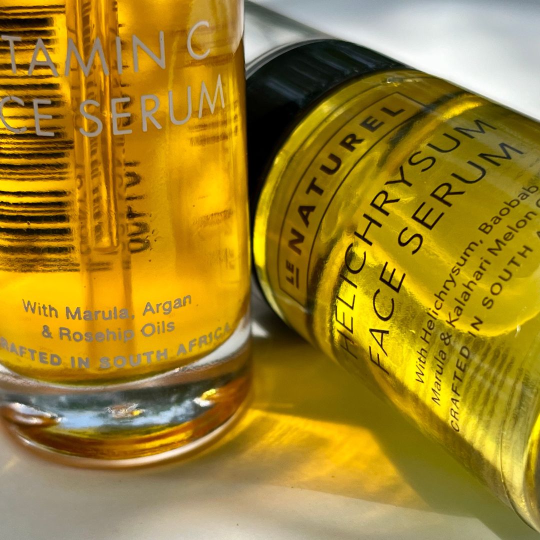 Vitamin C Serum 30 ml + Helichrysum Face Serum 30 ml - Le Naturel