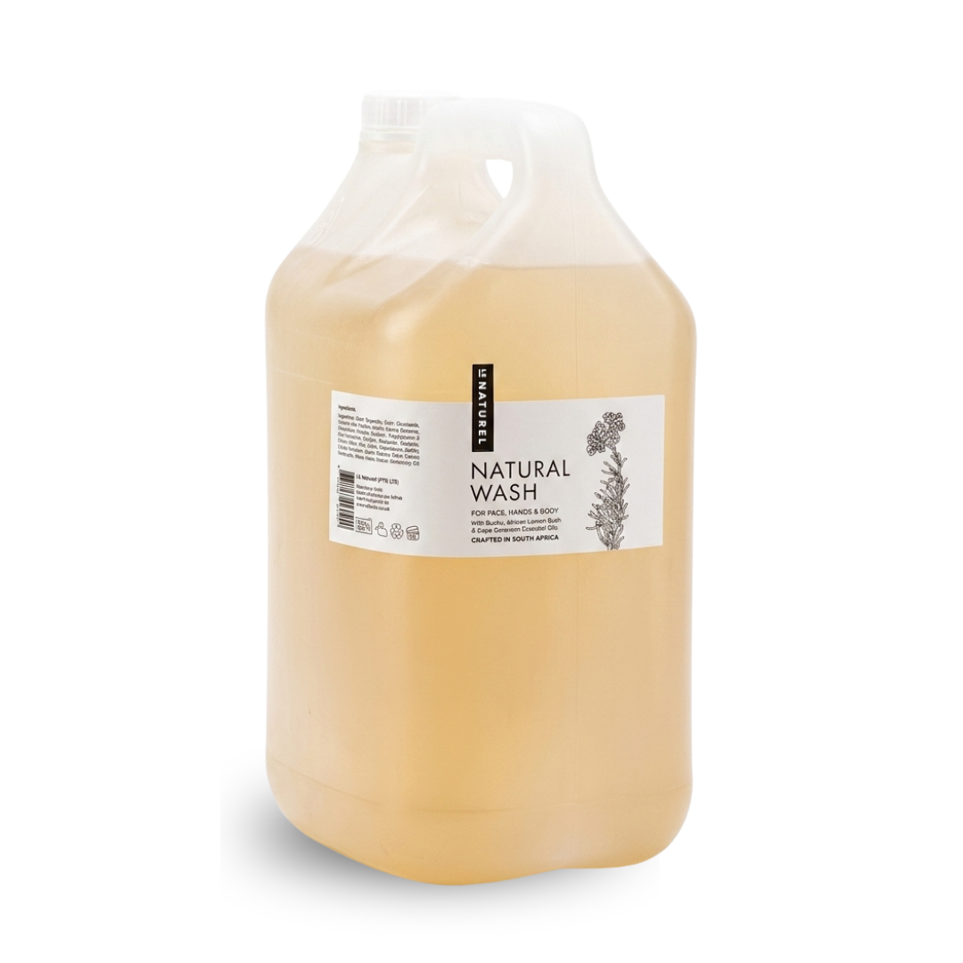 Natural Wash with Buchu, African Lemon Bush & Rose Geranium - Le Naturel