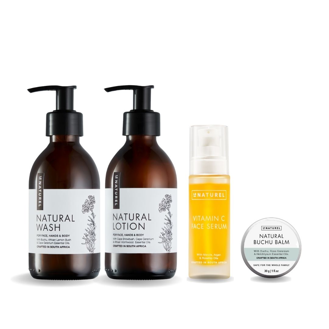 Wash, Lotion, Vit C Serum & Buchu Balm - Le Naturel